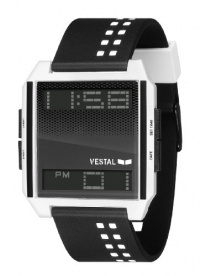 Vestal Men's DIG009 Digichord Black White Polyurethane Digital Watch Vestal Men's DIG009 Digichord Black White Polyurethane Digital Watch