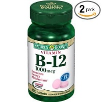 Nature's Bounty Natural Vitamin B12, 1000mcg, 100 Tablets (Pack of 2) Nature's Bounty Natural Vitamin B12, 1000mcg, 100 Tablets (Pack of 2)