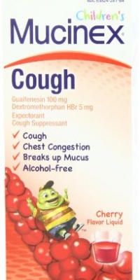 Mucinex Children's Cough Expectorant Cough Suppressant Guaifenesin Dextromethorphan, Cherry, 4 Ounce Mucinex Children's Cough Expectorant Cough Suppressant Guaifenesin Dextromethorphan, Cherry, 4 Ounce