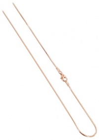 14 KT Rose Gold over Sterling Silver 1mm Snake Chain Necklace 14 to 30 inch 14 KT Rose Gold over Sterling Silver 1mm Snake Chain Necklace 14 to 30 inch