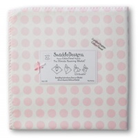 SwaddleDesigns Organic Ultimate Receiving Blanket, Prints, Pastel Pink Dots and Hearts SwaddleDesigns Organic Ultimate Receiving Blanket, Prints, Pastel Pink Dots and Hearts