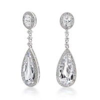 Bling Jewelry Pave Cubic Zirconia Teardrop Chandelier Earrings Bling Jewelry Pave Cubic Zirconia Teardrop Chandelier Earrings