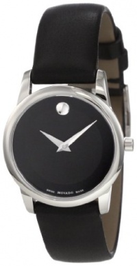 Movado Women's 0606503 Museum Stainless Steel and Leather Strap Watch Movado Women's 0606503 Museum Stainless Steel and Leather Strap Watch