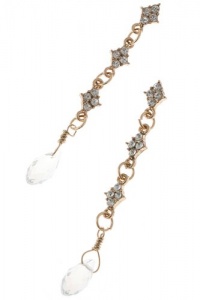 TRENDY FASHION CRYSTAL STRAND DROP EARRINGS BY FASHION DESTINATION | (Gold) TRENDY FASHION CRYSTAL STRAND DROP EARRINGS BY FASHION DESTINATION | (Gold)