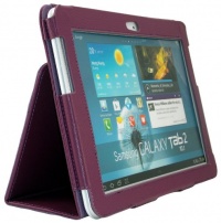 Shenit Premium PU Leather Case Cover Folio for Samsung Galaxy Tab 2 10.1 P5100/P5110 - Purple Shenit Premium PU Leather Case Cover Folio for Samsung Galaxy Tab 2 10.1 P5100/P5110 - Purple