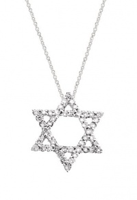 Effy Jewlery 14K White Gold Diamond Star of David Pendant, .24 TCW Effy Jewlery 14K White Gold Diamond Star of David Pendant, .24 TCW