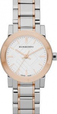 Burberry White Dial Rose Gold Ion-plated Bezel Ladies Watch BU9205 Burberry White Dial Rose Gold Ion-plated Bezel Ladies Watch BU9205