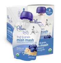 Plum Organics Tots Fruit and Grain Mish Mash, Blueberry, Oats and Quinoa, 3.17-Ounce Pouches (Pack of 12) Plum Organics Tots Fruit and Grain Mish Mash, Blueberry, Oats and Quinoa, 3.17-Ounce Pouches (Pack of 12)