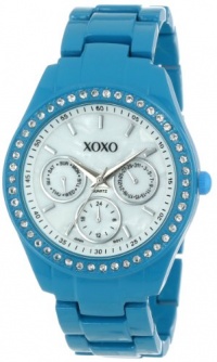 XOXO Women's XO113 Rhinestone Accent Turquoise Enamel Bracelet Watch XOXO Women's XO113 Rhinestone Accent Turquoise Enamel Bracelet Watch