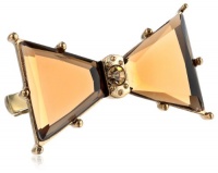 Betsey Johnson Iconic Summer Metallics Crystal Bow Two-Finger Stretch Ring, Size 7.5 Betsey Johnson Iconic Summer Metallics Crystal Bow Two-Finger Stretch Ring, Size 7.5