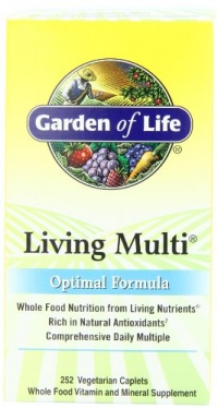 Garden of Life Living Multi Optimal Formula, Caplets, 252-Count Bottle Garden of Life Living Multi Optimal Formula, Caplets, 252-Count Bottle