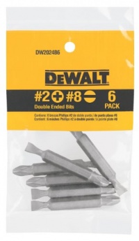 DEWALT DW2024B6 No. 2 Phillips/No. 8 Slotted Double Ended Bit, 6-Pack DEWALT DW2024B6 No. 2 Phillips/No. 8 Slotted Double Ended Bit, 6-Pack