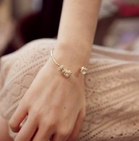 Crystal Bow Gold Cuff Bracelet Crystal Bow Gold Cuff Bracelet