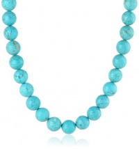 Sterling Silver Turquoise 12mm Bead Necklace, 16+2 Extender Sterling Silver Turquoise 12mm Bead Necklace, 16+2 Extender