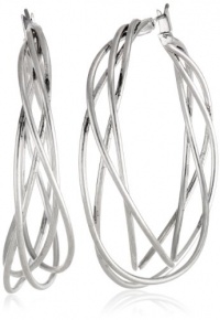 Kenneth Cole New York Oceans Blue Twisted Wire Hoop Earrings Kenneth Cole New York Oceans Blue Twisted Wire Hoop Earrings