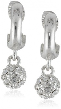 Anne Klein All that Glitters Silver-Tone and Crystal Fireball Drop Clip-On Earrings Anne Klein All that Glitters Silver-Tone and Crystal Fireball Drop Clip-On Earrings