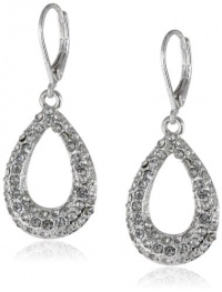 Kenneth Cole New York Pave Item Boost Silver Pave Open Teardrop Earrings