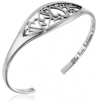 Sterling Silver The Love Between A Mother and Daughter Knows No Distance Heart Cuff Bracelet Sterling Silver The Love Between A Mother and Daughter Knows No Distance Heart Cuff Bracelet