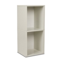 Way Basics zBoard Eco Storage Cube Plus 2-Shelf Storage Unit, White Way Basics zBoard Eco Storage Cube Plus 2-Shelf Storage Unit, White