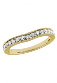 Effy Jewlery 14K Yellow Gold Diamond Contour Band, .24 TCW Ring size 7 Effy Jewlery 14K Yellow Gold Diamond Contour Band, .24 TCW Ring size 7