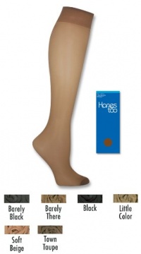 Hanes Silk Reflections Women's Too Day Sheer Knee Highs Reinforced Toe 3 Pairs Hanes Silk Reflections Women's Too Day Sheer Knee Highs Reinforced Toe 3 Pairs