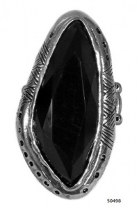 TRENDY FASHION OVAL STONE SET IN METAL STRETCH RING BY FASHION DESTINATION | (Black) TRENDY FASHION OVAL STONE SET IN METAL STRETCH RING BY FASHION DESTINATION | (Black)