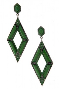 TRENDY FASHION DIAMOND SHAPE EPOXY STONE EARRING BY FASHION DESTINATION | (Green) TRENDY FASHION DIAMOND SHAPE EPOXY STONE EARRING BY FASHION DESTINATION | (Green)