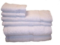 Prestige 100-Percent Egyptian Cotton With Rayon Dobby 6-Piece Towel Set, White Prestige 100-Percent Egyptian Cotton With Rayon Dobby 6-Piece Towel Set, White