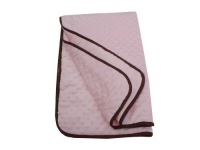 American Baby Company Minky Dot Cradle Comforter with Chocolate Trim, Pink American Baby Company Minky Dot Cradle Comforter with Chocolate Trim, Pink