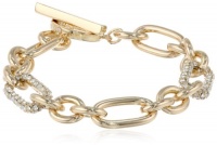 Anne Klein A Little Sparkle Gold-Tone and Pave Link Bracelet, 7.5 Anne Klein A Little Sparkle Gold-Tone and Pave Link Bracelet, 7.5