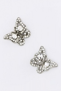JACOBS & McCARTNEY CRYSTAL BUTTERFLY EARRINGS JACOBS & McCARTNEY CRYSTAL BUTTERFLY EARRINGS