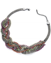 Tie together your weekend look with this braided necklace from INC International Concepts. Colorful glass stones, cupchains and box chains create a detailed design worth flaunting. Crafted in hematite tone mixed metal. Approximate length: 16 inches + 2-inch extender. Approximate drop: 1 inch. Tie together your weekend look with this braided necklace from INC International Concepts. Colorful glass stones, cupchains and box chains create a detailed design worth flaunting. Crafted in hematite tone mixed metal. Approximate length: 16 inches + 2-inch extender. Approximate drop: 1 inch.