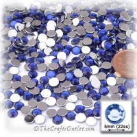 The Crafts Outlet 144-Piece Flat Back Round Rhinestones, 5mm, Royal Blue The Crafts Outlet 144-Piece Flat Back Round Rhinestones, 5mm, Royal Blue