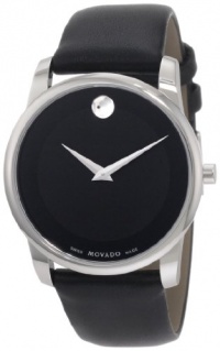 Movado Men's 0606502 Museum Stainless Steel and Black Leather Strap Watch Movado Men's 0606502 Museum Stainless Steel and Black Leather Strap Watch