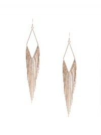 G by GUESS Women's Geometric Earrings with Linear Chain, GOLD G by GUESS Women's Geometric Earrings with Linear Chain, GOLD