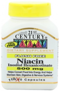 21st Century Niacin 500 Mg Flush Free Capsules, 110-Count 21st Century Niacin 500 Mg Flush Free Capsules, 110-Count