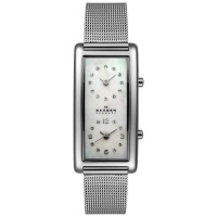 Skagen Women's 20SSSMP Steel Collection Dual Time Zone Stainless Steel Watch Skagen Women's 20SSSMP Steel Collection Dual Time Zone Stainless Steel Watch