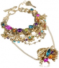 Betsey Johnson Carnival Crystal Cluster Bracelet and Ring Jewelry Set Betsey Johnson Carnival Crystal Cluster Bracelet and Ring Jewelry Set