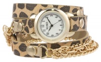 XOXO Women's XO5624 Cheetah Patterned Band with Chains Accent Double Wrap Watch XOXO Women's XO5624 Cheetah Patterned Band with Chains Accent Double Wrap Watch