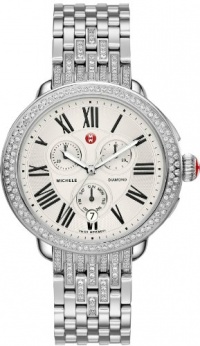 Michele Serein Diamond Silver Dial Chronograph Ladies Watch Michele Serein Diamond Silver Dial Chronograph Ladies Watch