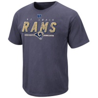 NFL Men's St. Louis Rams Vintage Roster II Short Sleeve Pigment Dye Tee (Pigment Denim, X-Large) NFL Men's St. Louis Rams Vintage Roster II Short Sleeve Pigment Dye Tee (Pigment Denim, X-Large)
