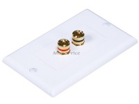 Monoprice Banana Binding Post Two-Piece Inset Coupler Wall Plate for 1 Speaker Monoprice Banana Binding Post Two-Piece Inset Coupler Wall Plate for 1 Speaker