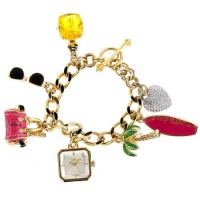 Juicy Couture Women's 1901040 Glam Charm Bracelet Watch Juicy Couture Women's 1901040 Glam Charm Bracelet Watch