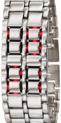 GGI International Men's MLed-Lava-SR Silver Stainless Steel Lava Red LED Digital Bracelet Watch GGI International Men's MLed-Lava-SR Silver Stainless Steel Lava Red LED Digital Bracelet Watch