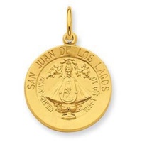 Sterling Silver & 24k Gold - plated San Juan De Los Lagos Medal Sterling Silver & 24k Gold - plated San Juan De Los Lagos Medal