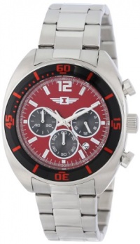 I By Invicta Men's 90232-003 Chronograph Red Dial Stainless Steel Watch I By Invicta Men's 90232-003 Chronograph Red Dial Stainless Steel Watch