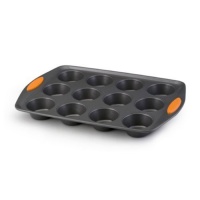 Rachael Ray Oven Lovin' Non-Stick 12-Cup Muffin and Cupcake Pan, Orange Rachael Ray Oven Lovin' Non-Stick 12-Cup Muffin and Cupcake Pan, Orange