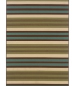 Classic stripes give your living space a chic and sporty look -- whether it's indoors or out! Made from soft and durable polypropylene, this indoor/outdoor area rug from Sphinx is tough, weather-resistant and easy to clean. (Clearance)