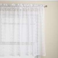 Lorraine Home Fashions Priscilla 60-inch x 36-inch Tier Curtain Pair, White Lorraine Home Fashions Priscilla 60-inch x 36-inch Tier Curtain Pair, White
