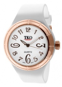 TKO ORLOGI Women's TK530-WR Black and White Collection All Rubber White Glossy Watch TKO ORLOGI Women's TK530-WR Black and White Collection All Rubber White Glossy Watch